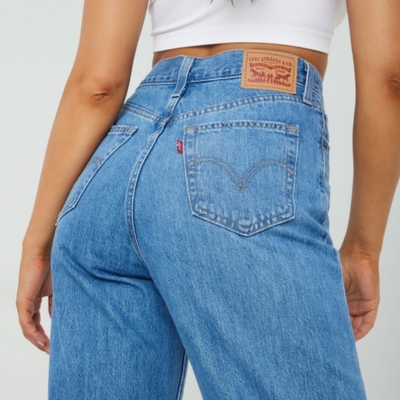 NWT Levi’s High Waisted Straight Distressed Jeans in Joe Strut - Picture 2 of 10